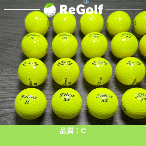 【中古】 【送料無料】 ロストボール タイトリスト VG3 イエロー 2022年モデル 20球 Cランク リゴルフ